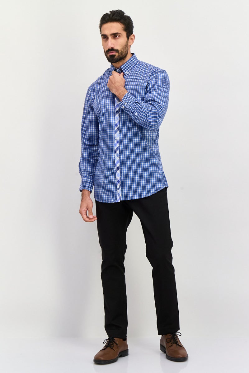 Tailorbyrd قميص رجالي عادي مقاس عادي بأكمام طويلة مزخرف، متعدد الألوان - Image 4